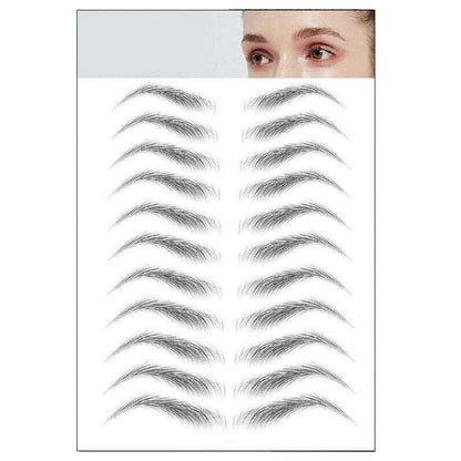 3D Waterproof Eyebrow Tattoo Sticker Hair-Like Natural Brows for Sparse Eyebrows - E09 V528-EYEBROWSTICKER-BLACK-E09-862041