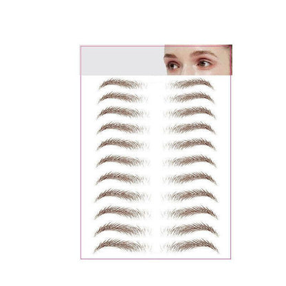 3D Waterproof Eyebrow Tattoo Sticker Hair-Like Natural Brows for Sparse Eyebrows - E09 V528-EYEBROWSTICKER-BLACK-E09-862041