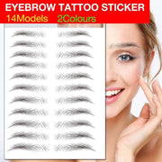 3D Waterproof Eyebrow Tattoo Sticker Hair-Like Natural Brows for Sparse Eyebrows - E10 V528-EYEBROWSTICKER-BLACK-E10-233532