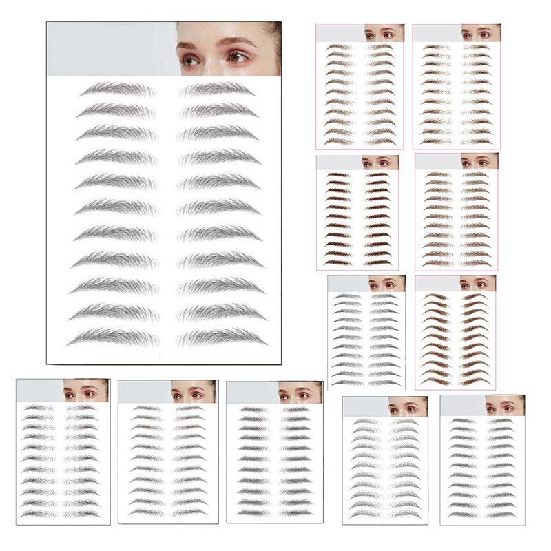 3D Waterproof Eyebrow Tattoo Sticker Hair-Like Natural Brows for Sparse Eyebrows - E10 V528-EYEBROWSTICKER-BLACK-E10-233532
