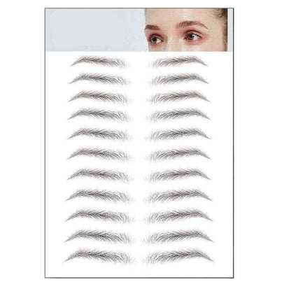 3D Waterproof Eyebrow Tattoo Sticker Hair-Like Natural Brows for Sparse Eyebrows - E11 V528-EYEBROWSTICKER-BLACK-E11-711597