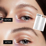 3D Waterproof Eyebrow Tattoo Sticker Hair-Like Natural Brows for Sparse Eyebrows - E12 V528-EYEBROWSTICKER-BLACK-E12-993675