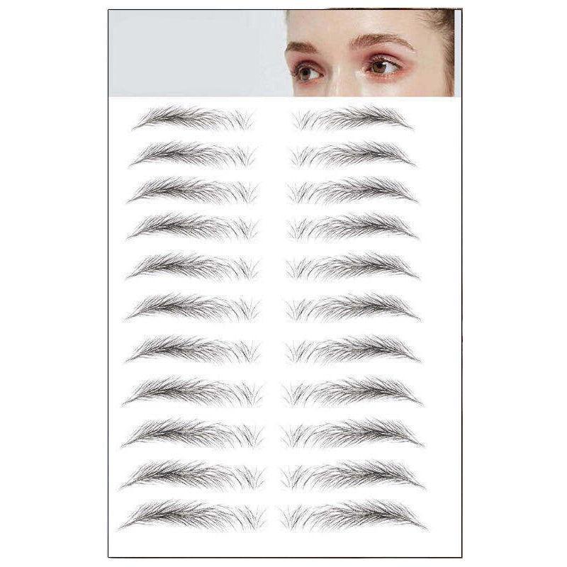 3D Waterproof Eyebrow Tattoo Sticker Hair-Like Natural Brows for Sparse Eyebrows - E12 V528-EYEBROWSTICKER-BLACK-E12-993675