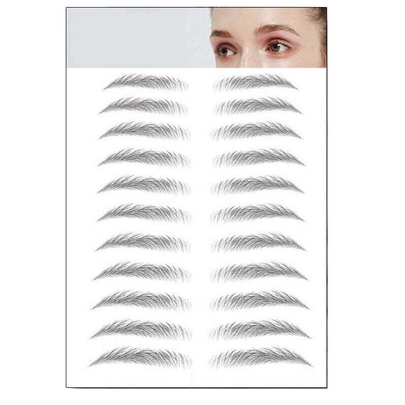 3D Waterproof Eyebrow Tattoo Sticker Hair-Like Natural Brows for Sparse Eyebrows - E13 V528-EYEBROWSTICKER-BLACK-E13-101438