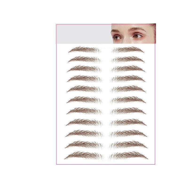 3D Waterproof Eyebrow Tattoo Sticker Hair-Like Natural Brows for Sparse Eyebrows - E14 V528-EYEBROWSTICKER-BLACK-E14-672331
