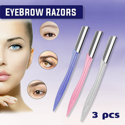 3 Piece Eyebrow Razor Kit for Women Facial Hair Removal and Brow Shaping V528-EYEBROWTRIMMER-23-117954