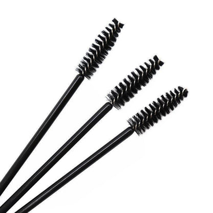 50X Disposable Mascara Wands Eyelash Brushes Applicator Lash Extension Brush - Pink+Clear V528-EYELASHBRUSH-50-PINK-690149