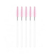 50X Disposable Mascara Wands Eyelash Brushes Applicator Lash Extension Brush - Red+Clear V528-EYELASHBRUSH-50-RED-525941
