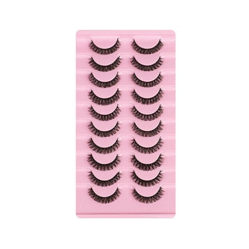 10 Pairs Russian D-Curl Mink False Eyelashes - Full & Curled - DH06-01 V528-EYELASHE-10PAIR-DH06-01-388780