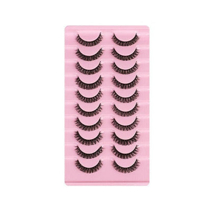 10 Pairs Russian D-Curl Mink False Eyelashes - Full & Curled - DH06-01 V528-EYELASHE-10PAIR-DH06-01-388780