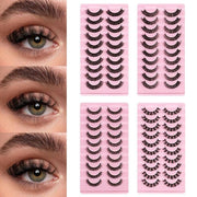 10 Pairs Russian D-Curl Mink False Eyelashes - Full & Curled - DH06-01 V528-EYELASHE-10PAIR-DH06-01-388780