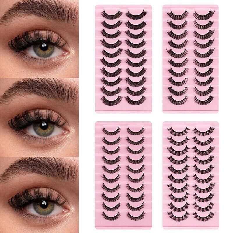 10 Pairs Russian D-Curl Mink False Eyelashes - Full & Curled - DH06-01 V528-EYELASHE-10PAIR-DH06-01-388780