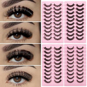 10 Pairs Russian D-Curl Mink False Eyelashes - Full & Curled - DH06-04 V528-EYELASHE-10PAIR-DH06-04-306471