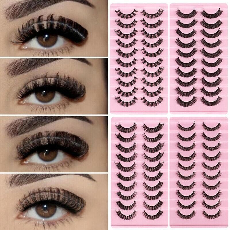 10 Pairs Russian D-Curl Mink False Eyelashes - Full & Curled - DH06-04 V528-EYELASHE-10PAIR-DH06-04-306471