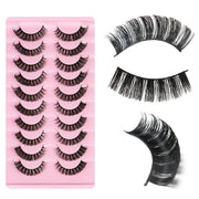 10 Pairs Russian D-Curl Mink False Eyelashes - Full & Curled - DH06-04 V528-EYELASHE-10PAIR-DH06-04-306471