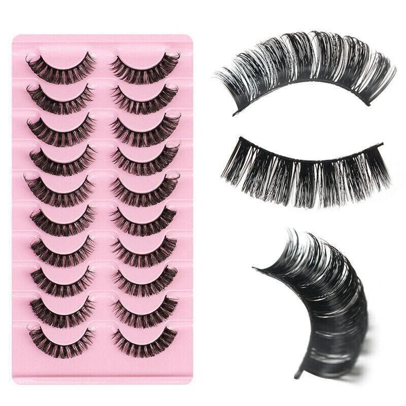 10 Pairs Russian D-Curl Mink False Eyelashes - Full & Curled - DH06-04 V528-EYELASHE-10PAIR-DH06-04-306471