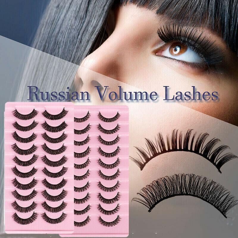 10 Pairs Russian D-Curl Mink False Eyelashes - Full & Curled - DH06-04 V528-EYELASHE-10PAIR-DH06-04-306471