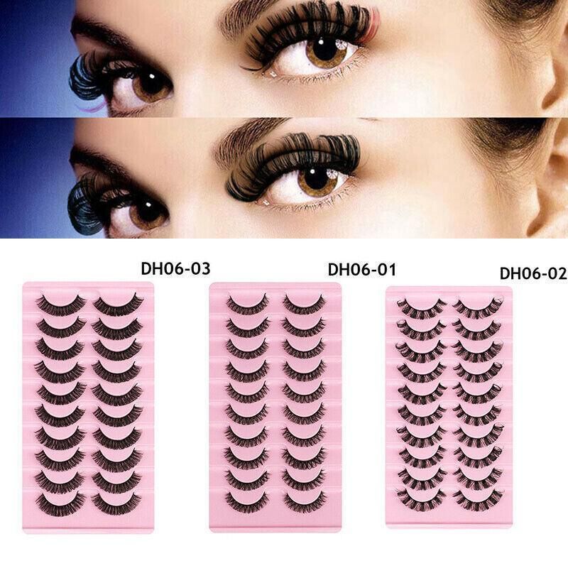 10 Pairs Russian D-Curl Mink False Eyelashes - Full & Curled - DH06-04 V528-EYELASHE-10PAIR-DH06-04-306471