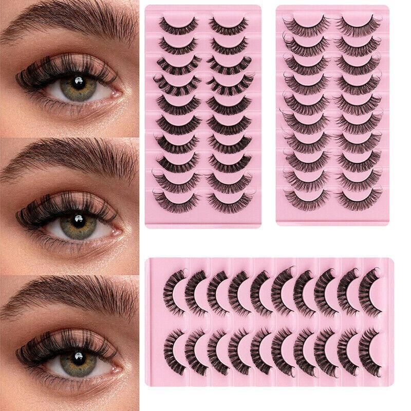 10 Pairs Russian D-Curl Mink False Eyelashes - Full & Curled - DH06-04 V528-EYELASHE-10PAIR-DH06-04-306471