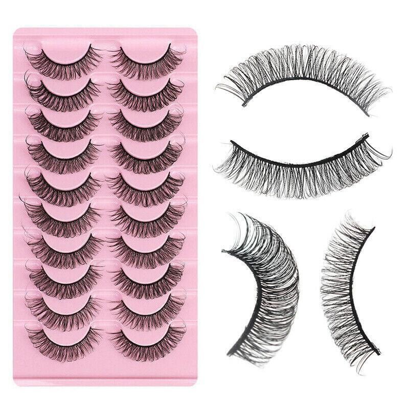 10 Pairs Russian D-Curl Mink False Eyelashes - Full & Curled - DH06-04 V528-EYELASHE-10PAIR-DH06-04-306471