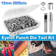 200 Sets 12mm Copper Metal Eyelet Grommet Tent Tarp Tool Tarpaulin Installation V528-EYELET-BUTTON-200PCS-748615