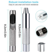 200 Sets 12mm Copper Metal Eyelet Grommet Tent Tarp Tool Tarpaulin Installation V528-EYELET-BUTTON-200PCS-748615