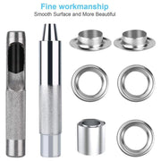 200 Sets 12mm Copper Metal Eyelet Grommet Tent Tarp Tool Tarpaulin Installation V528-EYELET-BUTTON-200PCS-748615