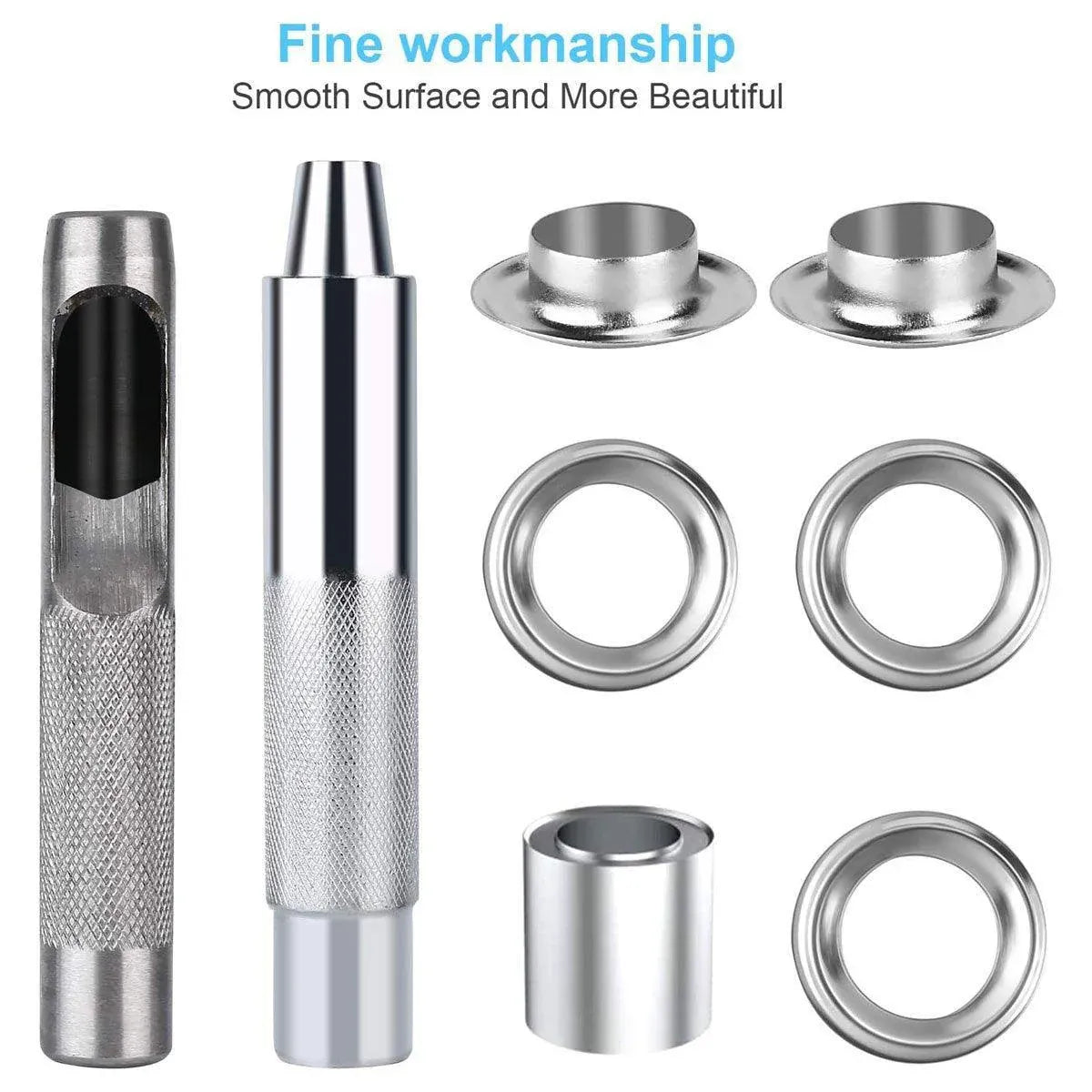 200 Sets 12mm Copper Metal Eyelet Grommet Tent Tarp Tool Tarpaulin Installation V528-EYELET-BUTTON-200PCS-748615
