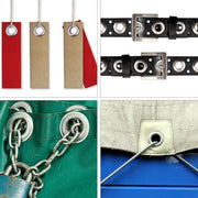 200 Sets 12mm Copper Metal Eyelet Grommet Tent Tarp Tool Tarpaulin Installation V528-EYELET-BUTTON-200PCS-748615