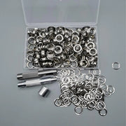 200 Sets 12mm Copper Metal Eyelet Grommet Tent Tarp Tool Tarpaulin Installation V528-EYELET-BUTTON-200PCS-748615