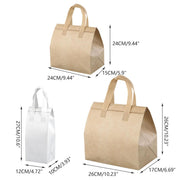 50pcs Thermal Insulation Packing Bag Non Woven Milk Tea Cake Food Storage Bag - Kraft-26x26x17cm V528-FABRIC-BAG-50PCS-KRAFT-244256