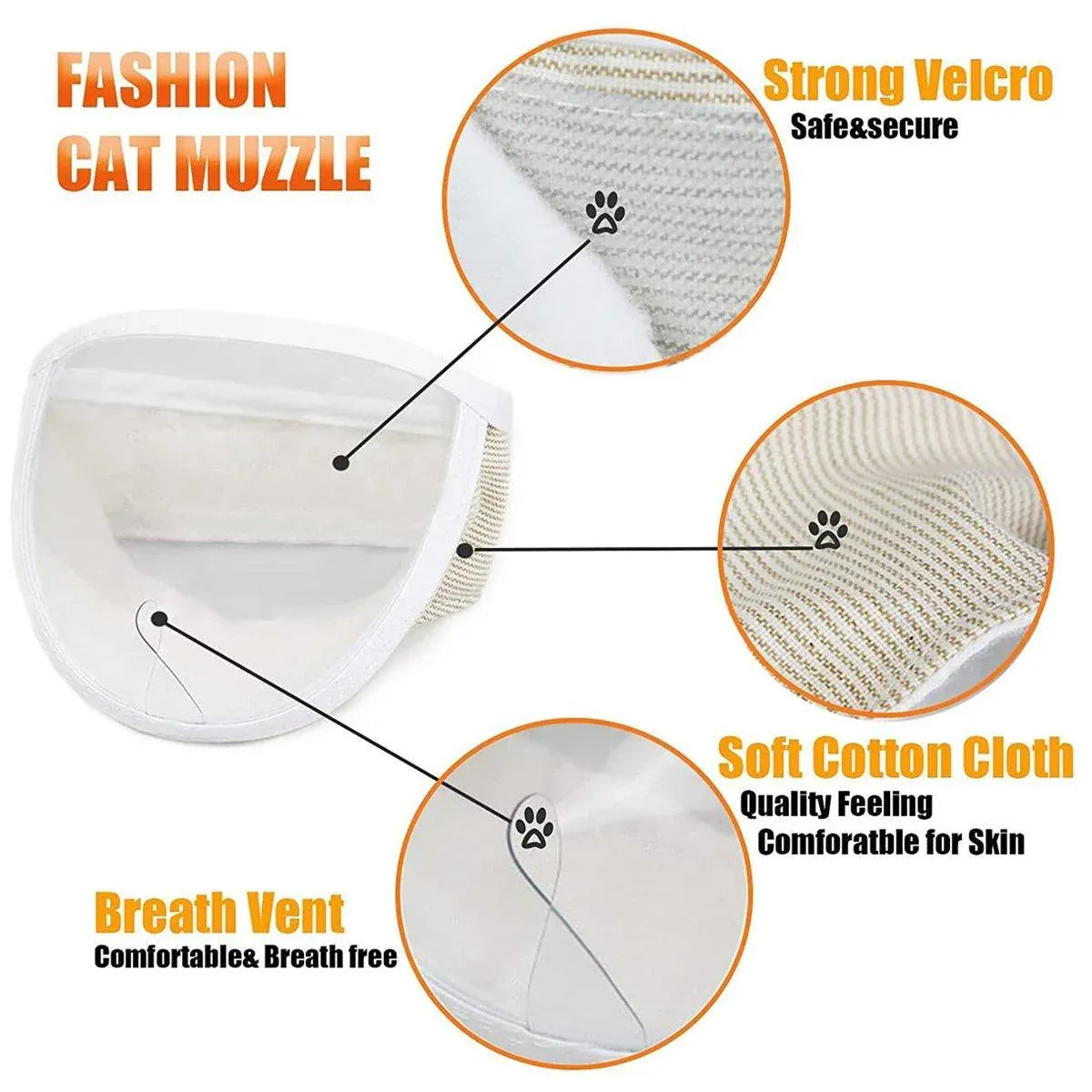 Breathable Pet Headgear Clear Cat Dog Mask Anti Bite Scratch Protective Gear - M V528-FACE-MASK-M-983569