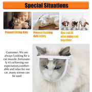 Breathable Pet Headgear Clear Cat Dog Mask Anti Bite Scratch Protective Gear - M V528-FACE-MASK-M-983569