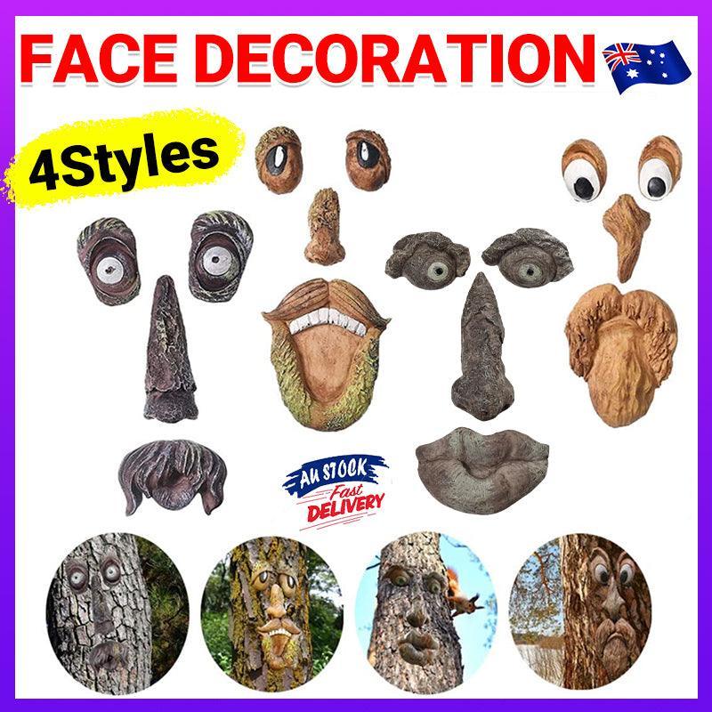Old Man Tree Hugger Garden Peeker Yard Outdoor Sculpture Whimsical Face Decor - B V528-FACEDECORATION-B-737223