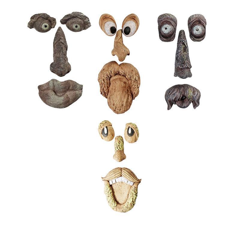 Old Man Tree Hugger Garden Peeker Yard Outdoor Sculpture Whimsical Face Decor - B V528-FACEDECORATION-B-737223