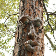Old Man Tree Hugger Garden Peeker Yard Outdoor Sculpture Whimsical Face Decor - B V528-FACEDECORATION-B-737223