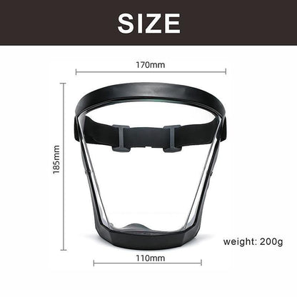 Super Protective Mask Anti-Fog Full Face Shield All-Inclusive For Men and Women - Black-1PC V528-FACESHIELD-BLACK-1PC-198463