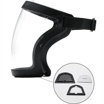 Super Protective Mask Anti-Fog Full Face Shield All-Inclusive For Men and Women - Black-1PC V528-FACESHIELD-BLACK-1PC-198463