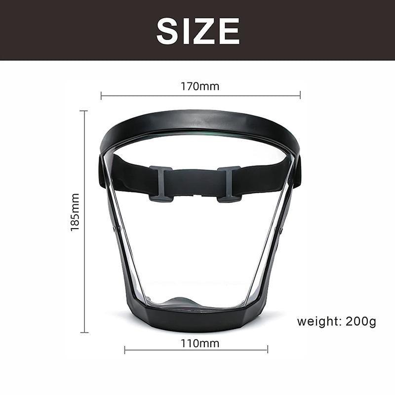 Super Protective Mask Anti-Fog Full Face Shield All-Inclusive For Men and Women - Black-2PC V528-FACESHIELD-BLACK-2PCS-489456