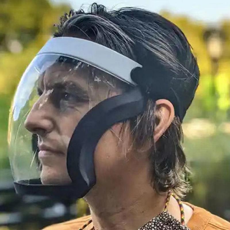 Super Protective Mask Anti-Fog Full Face Shield All-Inclusive For Men and Women - Black-2PC V528-FACESHIELD-BLACK-2PCS-489456