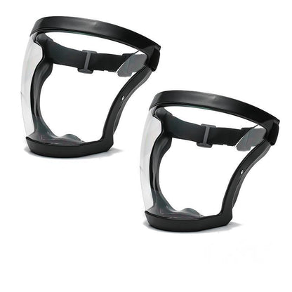 Super Protective Mask Anti-Fog Full Face Shield All-Inclusive For Men and Women - Black-2PC V528-FACESHIELD-BLACK-2PCS-489456