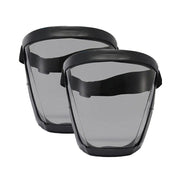 Super Protective Mask Anti-Fog Full Face Shield All-Inclusive For Men and Women - Black-2PC V528-FACESHIELD-BLACK-2PCS-489456
