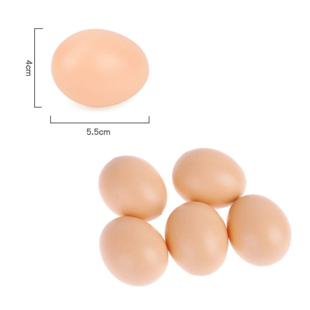 Plastic Painting Eggs DIY Toy Fake Eggs Colourful Drawing Craft Durable Egg - 6PCS V528-FAKE-EGG-6PCS-315587