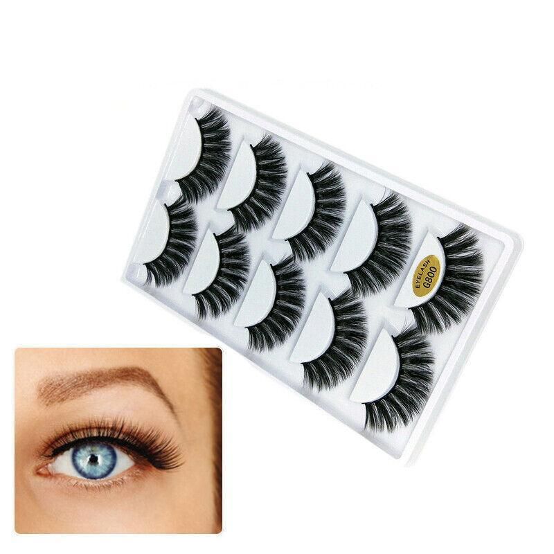 5 Pairs 3D Natural Thick False Fake Eyelashes Eye Lashes Mink Makeup Extension - G805 V528-FAKEEYELASHE-5PAIR-G805-633982