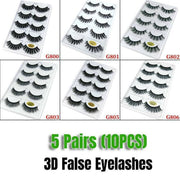 5 Pairs 3D Natural Thick False Fake Eyelashes Eye Lashes Mink Makeup Extension - G805 V528-FAKEEYELASHE-5PAIR-G805-633982
