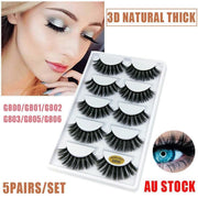 5 Pairs 3D Natural Thick False Fake Eyelashes Eye Lashes Mink Makeup Extension - G805 V528-FAKEEYELASHE-5PAIR-G805-633982