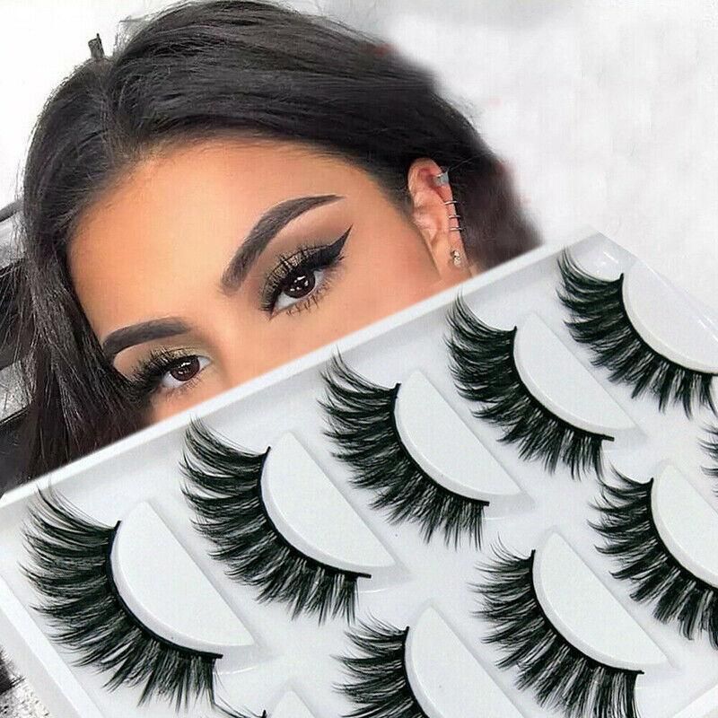 5 Pairs 3D Natural Thick False Fake Eyelashes Eye Lashes Mink Makeup Extension - G805 V528-FAKEEYELASHE-5PAIR-G805-633982