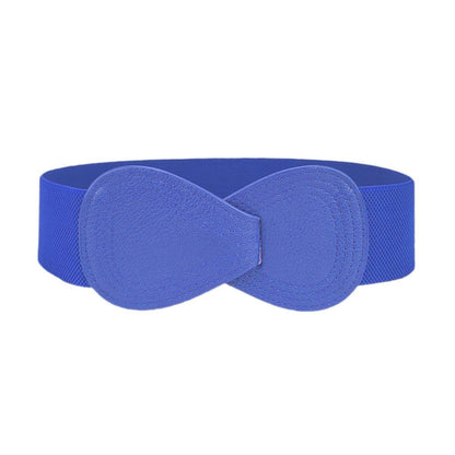 Fashion Belt Red Elastic Waist Cover Wide Belt Women Black Elastic Bow Decoration - Black V528-FASHION-BELT-70CM-BLACK-856907