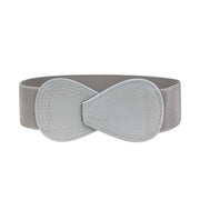 Fashion Belt Red Elastic Waist Cover Wide Belt Women Black Elastic Bow Decoration - Grey V528-FASHION-BELT-70CM-GREY-717288