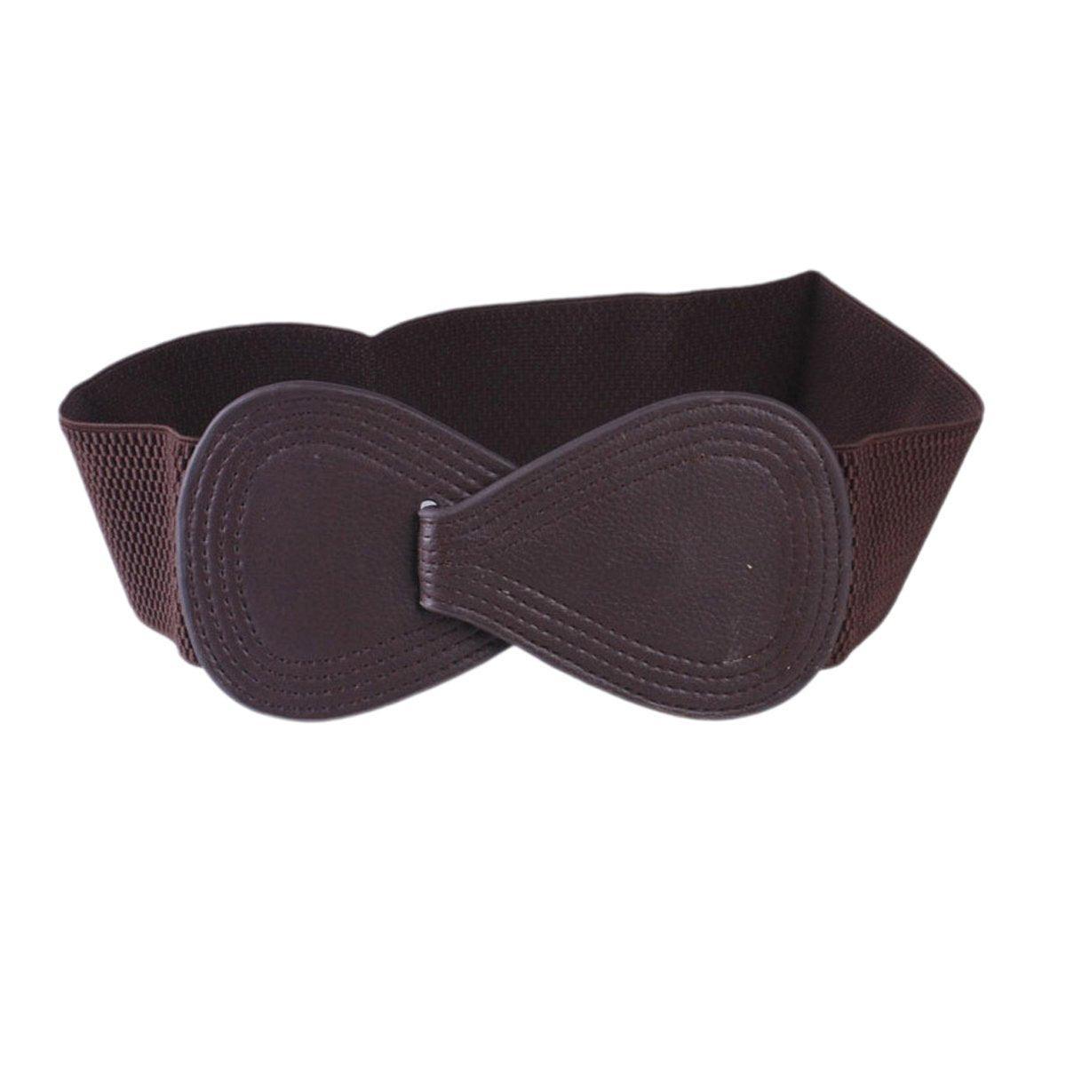 Fashion Belt Red Elastic Waist Cover Wide Belt Women Black Elastic Bow Decoration - Grey V528-FASHION-BELT-70CM-GREY-717288